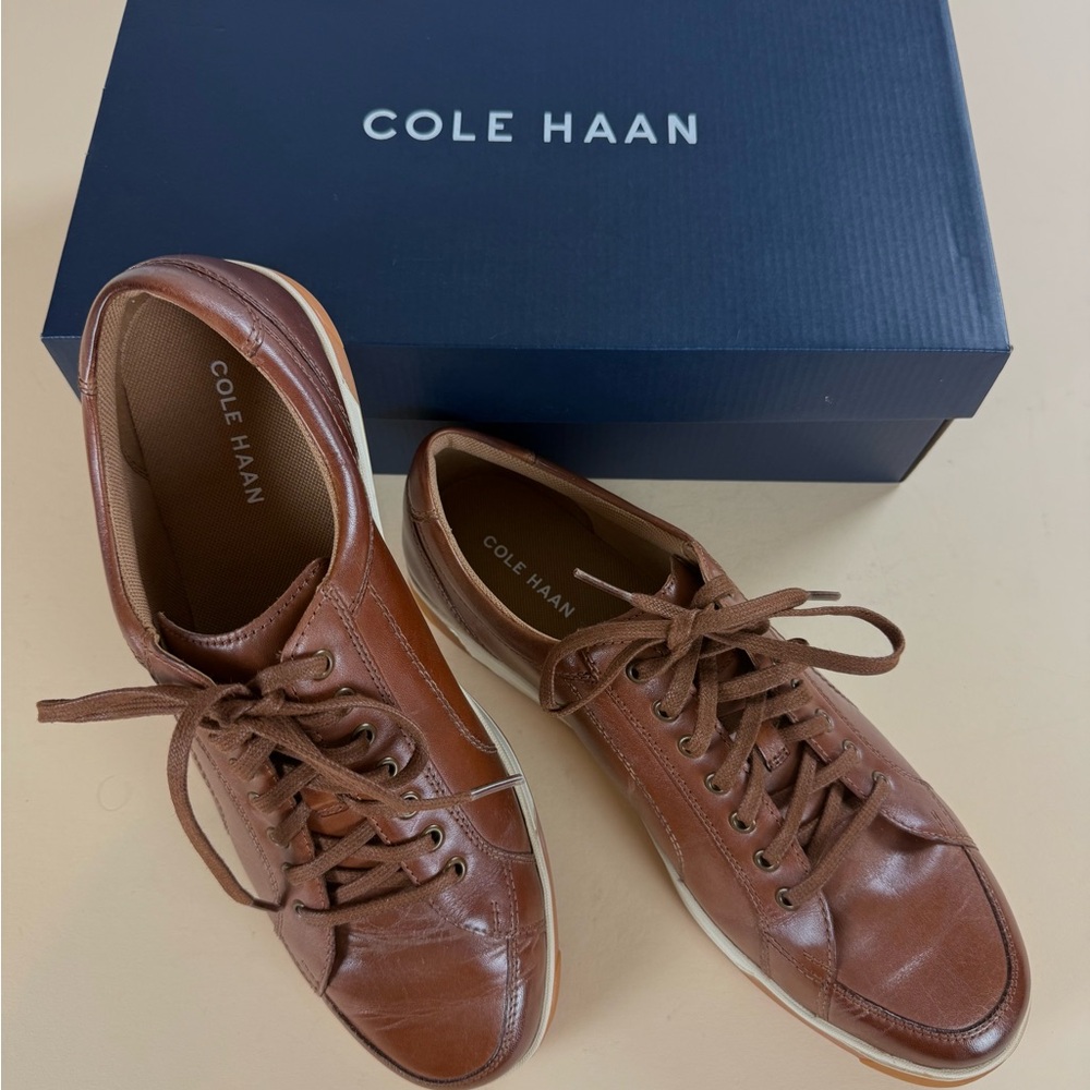 Mens Cole Haan Berkley Lace Up Sneaker British Tan Size 11M NIB